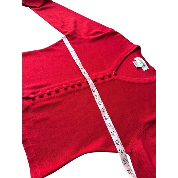 Vintage Appleseed’s Red V-neck Sweater Size L - Picture 6 of 8